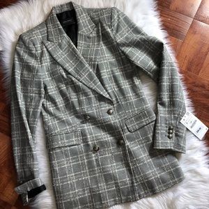 NEW PLAID ZARA BLAZER SZ SMALL